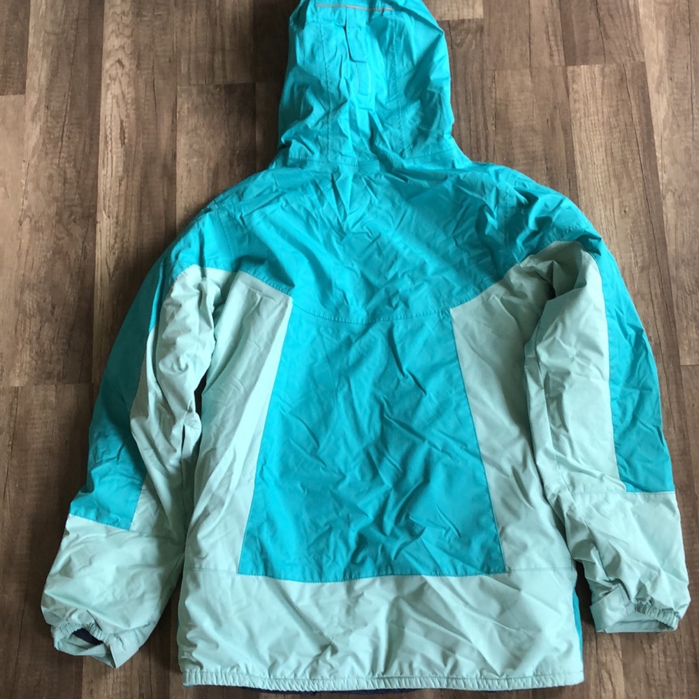 Columbia Omni Tech Teal Jacket Girls Large 14/16 - Picture 8 of 9